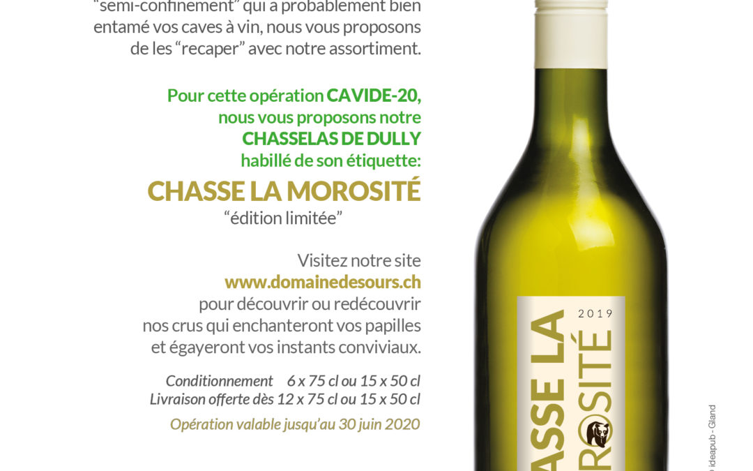 Promotion CAVID-20 / Chasse la Morosité