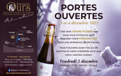 PORTES OUVERTES – Les 3 et 4 décembre 2022